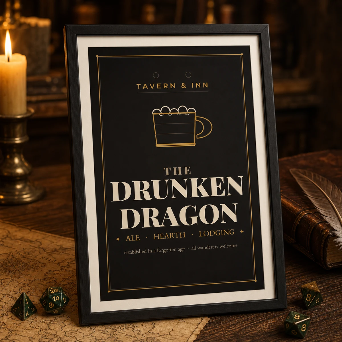 DnD Tavern Sign Printable - Fantasy Inn Wall Art - Dungeons and Dragons Game Room Decor - Tabletop RPG Bar Sign Poster - Instant Download — Fantasy Inn Wall Art - Dungeons and Dragons Game Room Decor - Tabletop RPG Bar S